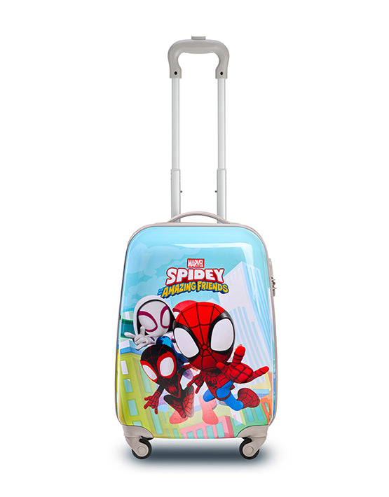 Spidey & Friends MAR104 17-Inch Kids Trolley Luggage - Lightweight & Durable for Travel, School, and Disney Trips