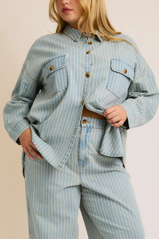 Read Between The Lines Shacket - Stylish Oversized Shirt Jacket for Women | Perfect for Layering, Fall Fashion & Casual Outfits