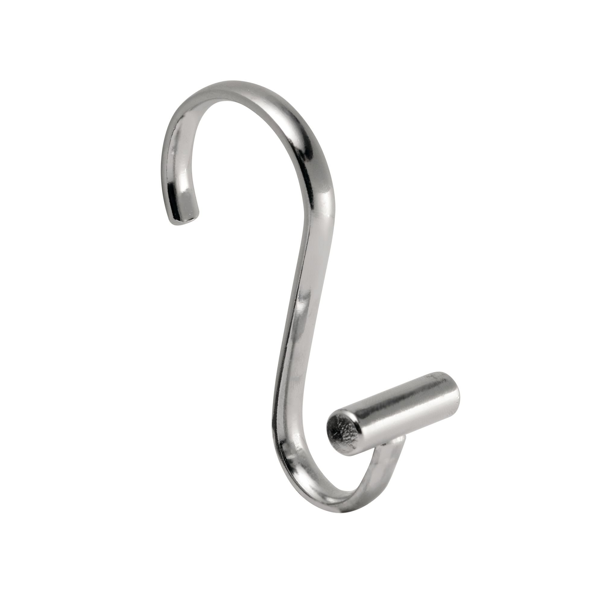 iDesign Metal T-Bar Shower Curtain Hooks - 12 Pack Chrome Finish for Bathroom Decor, Modern Shower Accessories - Perfect for Bathroom Renovation and Home Upgrade