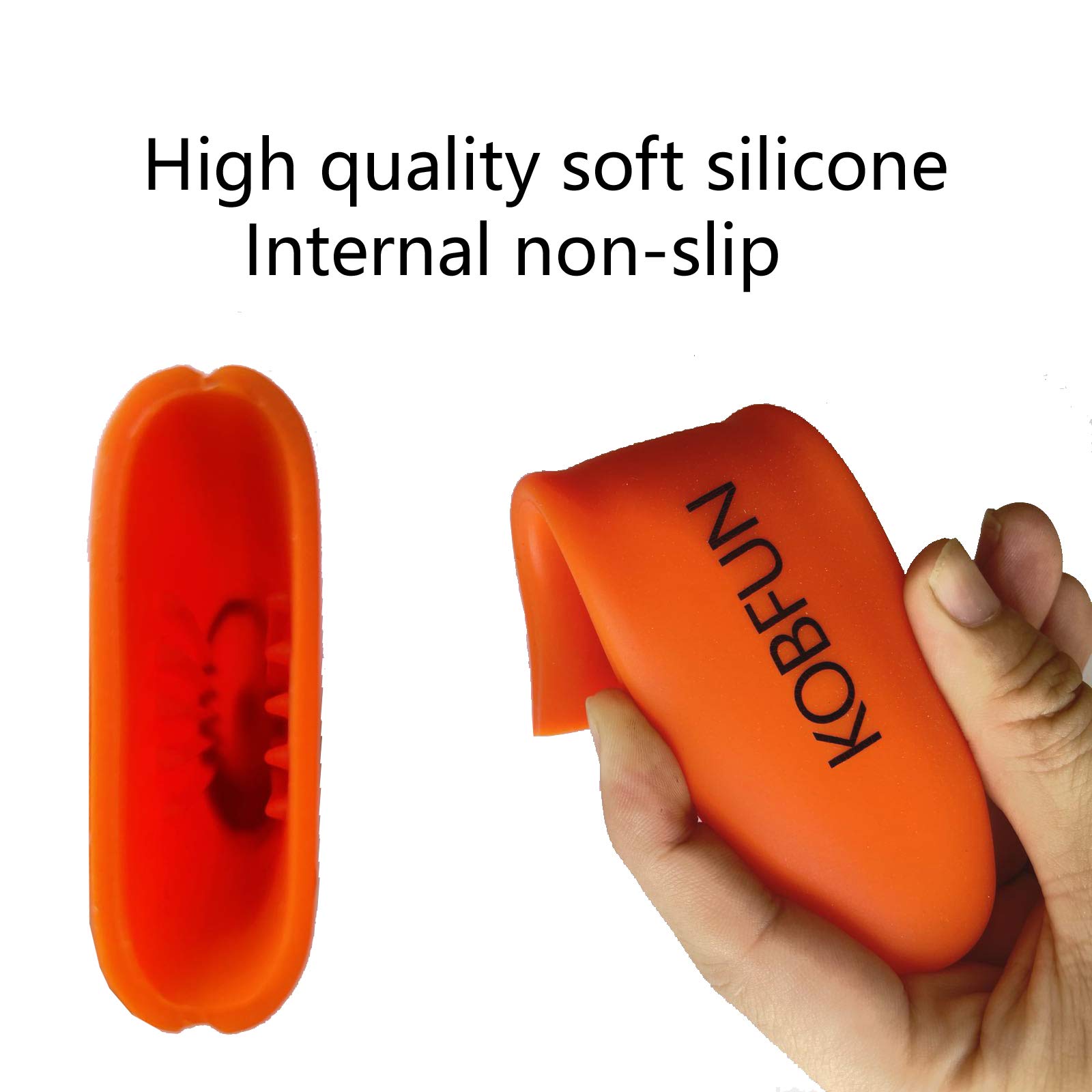 Heat Resistant Silicone Pot Handle Holder - Non-Slip Rubber Grip Sleeve for Cooking & Baking (Orange) - Perfect for Stovetop, Oven & Grill Use