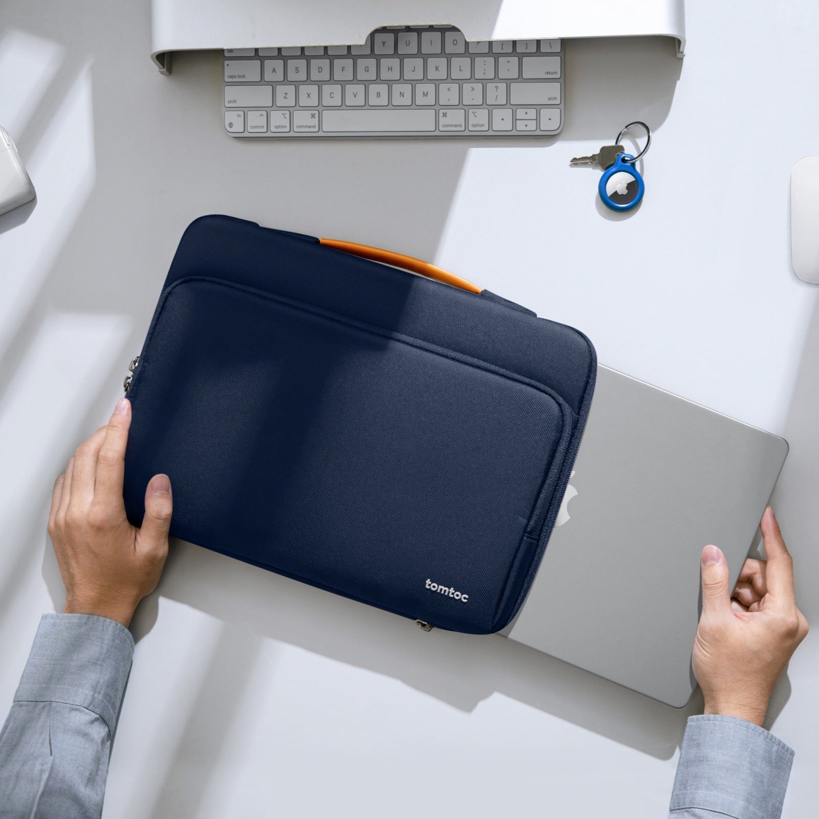Defender A14 Laptop Briefcase for 15 inch MacBook Air - Waterproof Business Laptop Bag with Padded Protection, Perfect for Office, Travel & Commuting