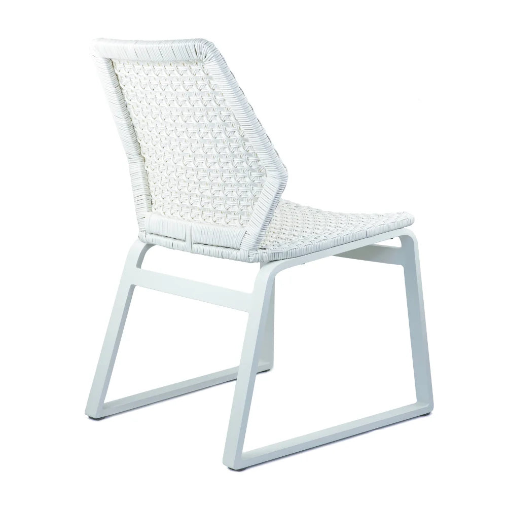 Adriano Aluminum Outdoor Wicker Dining Chairs Set of 2 - Patio Furniture for Garden, Poolside, and Backyard Dining - Weather-Resistant & Comfortable Seating