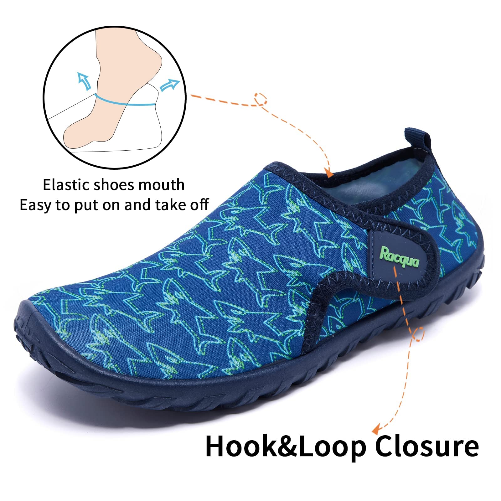 **Kids Water Shoes for Boys & Girls - Barefoot Swim Shoes Quick Dry Lightweight Aqua Shoes for Toddler & Youth - Perfect for Beach, Pool, Water Parks & Outdoor Activities**