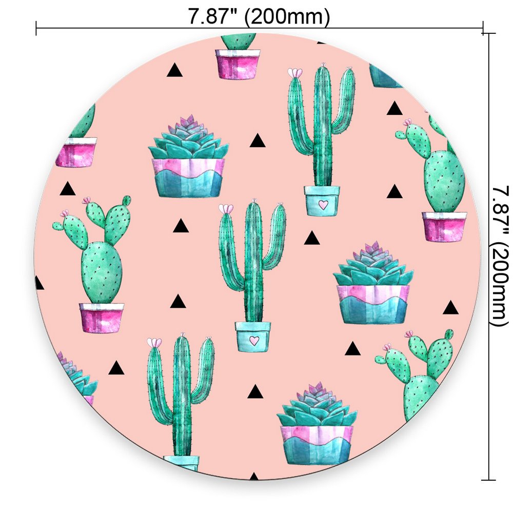 Cactus Mouse Pad - Green Ergonomic Mousepad for Office & Dorm Decor - Cute Desk Accessories for Computer, Gaming & Workstation Setup