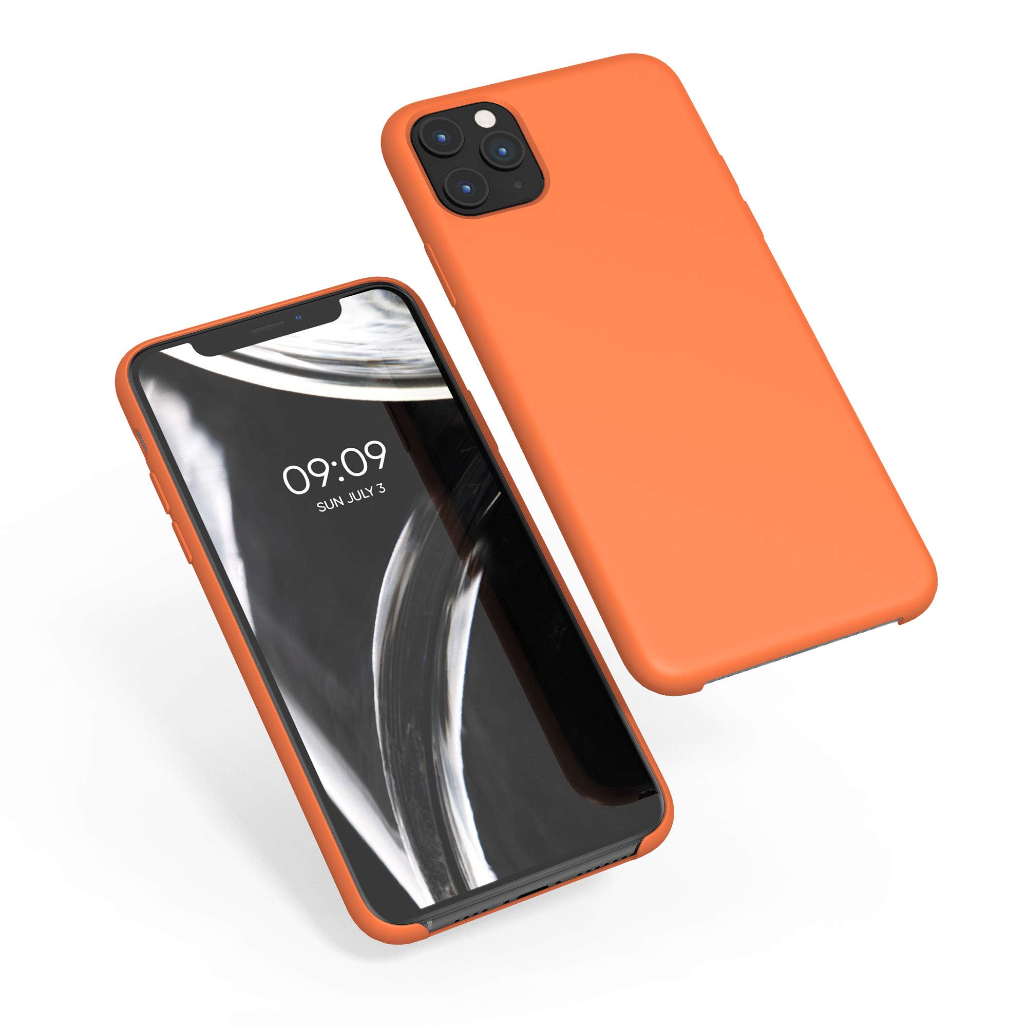 kwmobile Shockproof TPU Silicone Case for Apple iPhone 11 Pro Max - Soft Grip Protective Phone Cover in Summer Orange | Perfect for Outdoor Activities, Travel & Daily Use