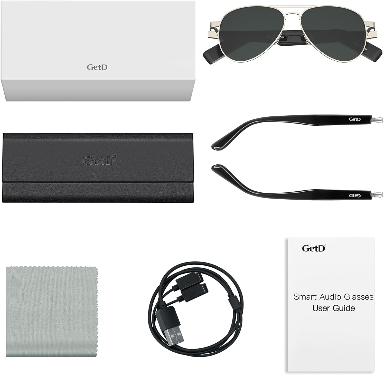 Smart Bluetooth Sunglasses for Men & Women - Wireless Aviator Audio Glasses with Open Ear Speakers, Voice Control, AI Assistant & Real-Time Translation | Perfect for Travel, Driving & Outdoor Activities