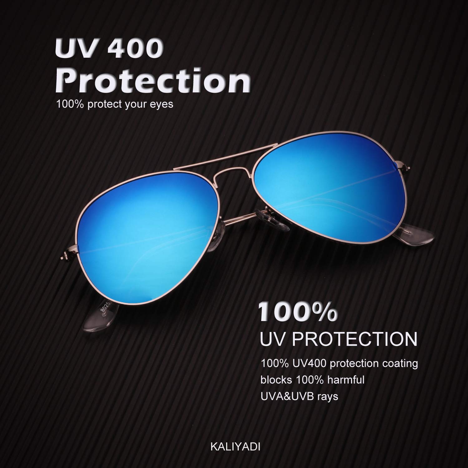 KALIYADI Classic Aviator Sunglasses for Men & Women - Polarized UV Protection Lenses - Perfect for Driving, Outdoor Activities & Fashion Accessories