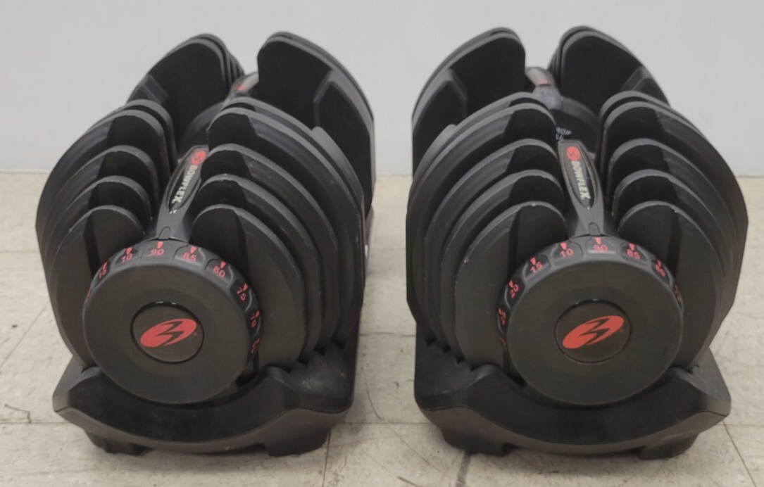 Bow Flex 2x 90LBS Adjustable Dumbbells Set - Home Gym Strength Training Equipment for Weight Lifting, Muscle Building & Fitness Workouts - Perfect for Home, Office or Garage Gym