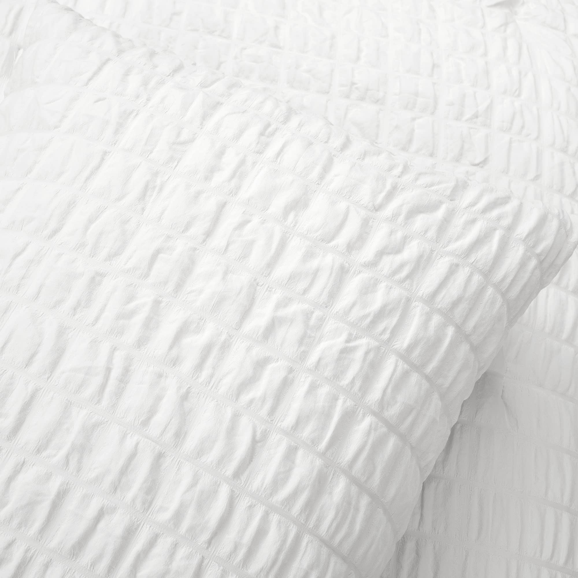 Lush Decor Crinkle Dobby Comforter Set - Twin-XL White for Cozy Bedroom