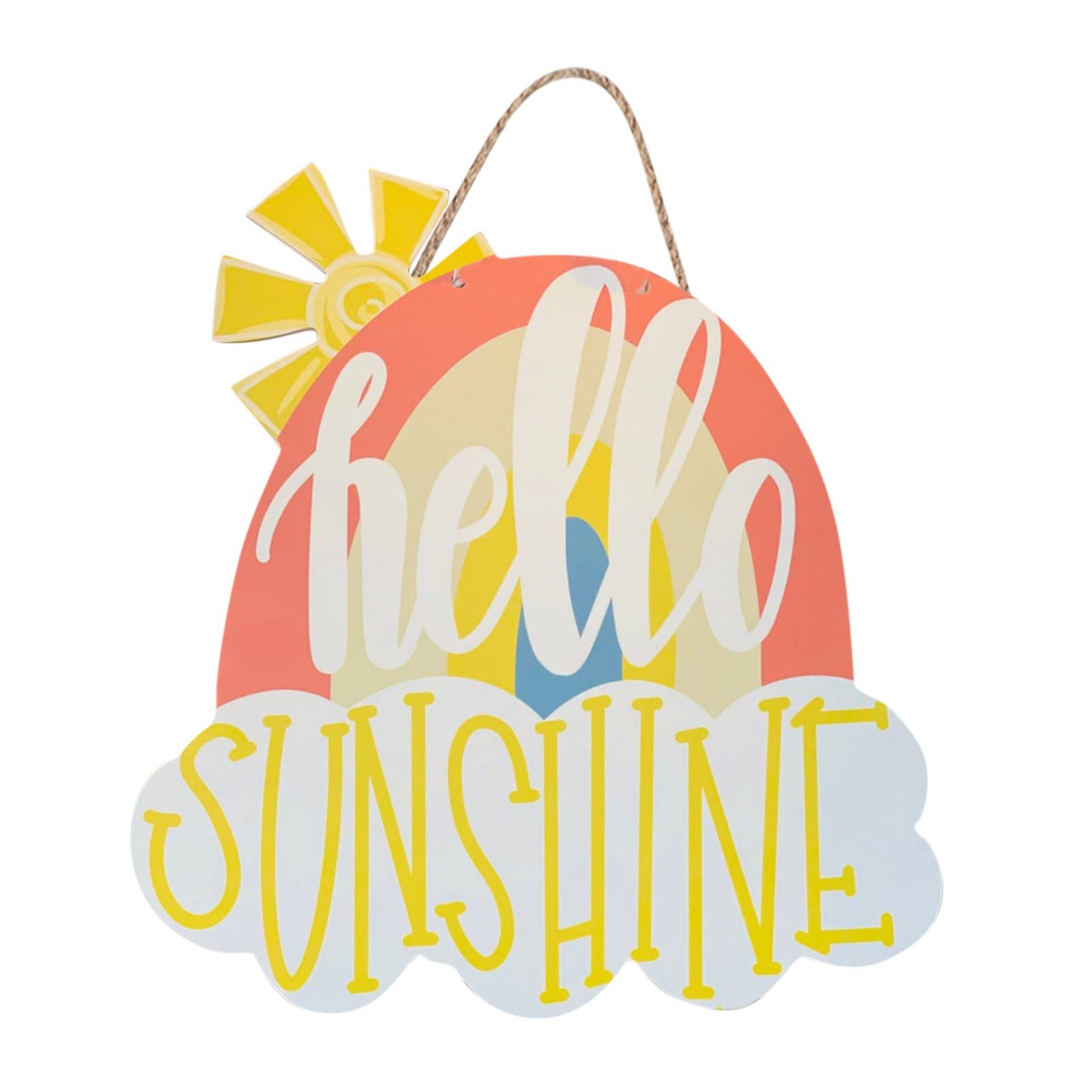 Happy Spring Wreath - Wooden Welcome Sign with Watering Can & Flowers for Front Door Decor | Seasonal Home Entryway Decorations for Easter, Mother's Day & Spring Celebrations