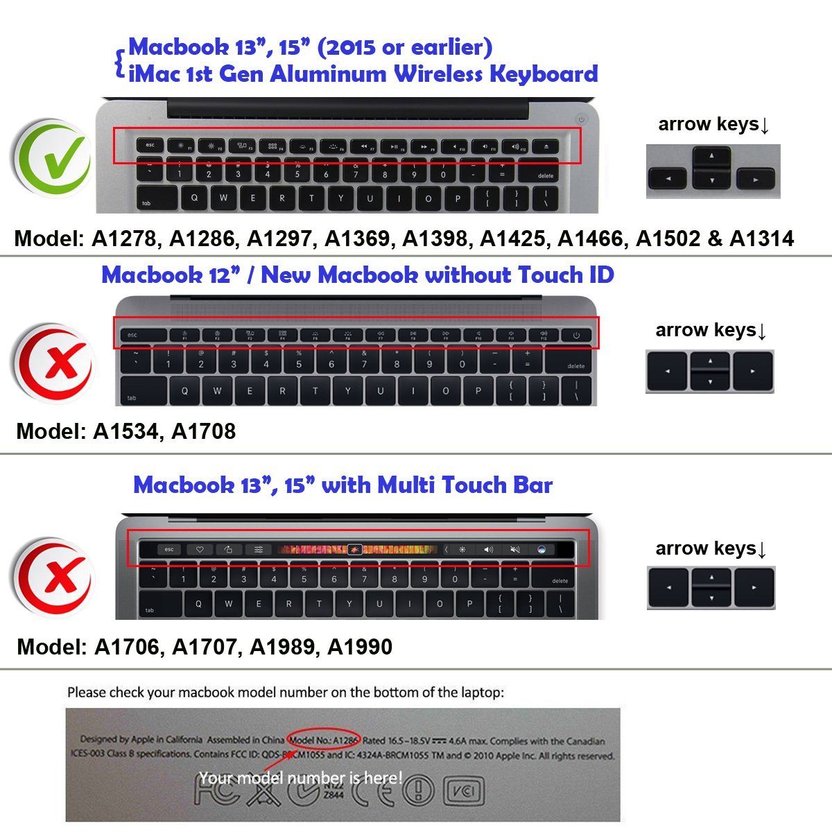 Adobe InDesign Shortcut Keyboard Cover - Hot Keys Skin for MacBook Air 13
