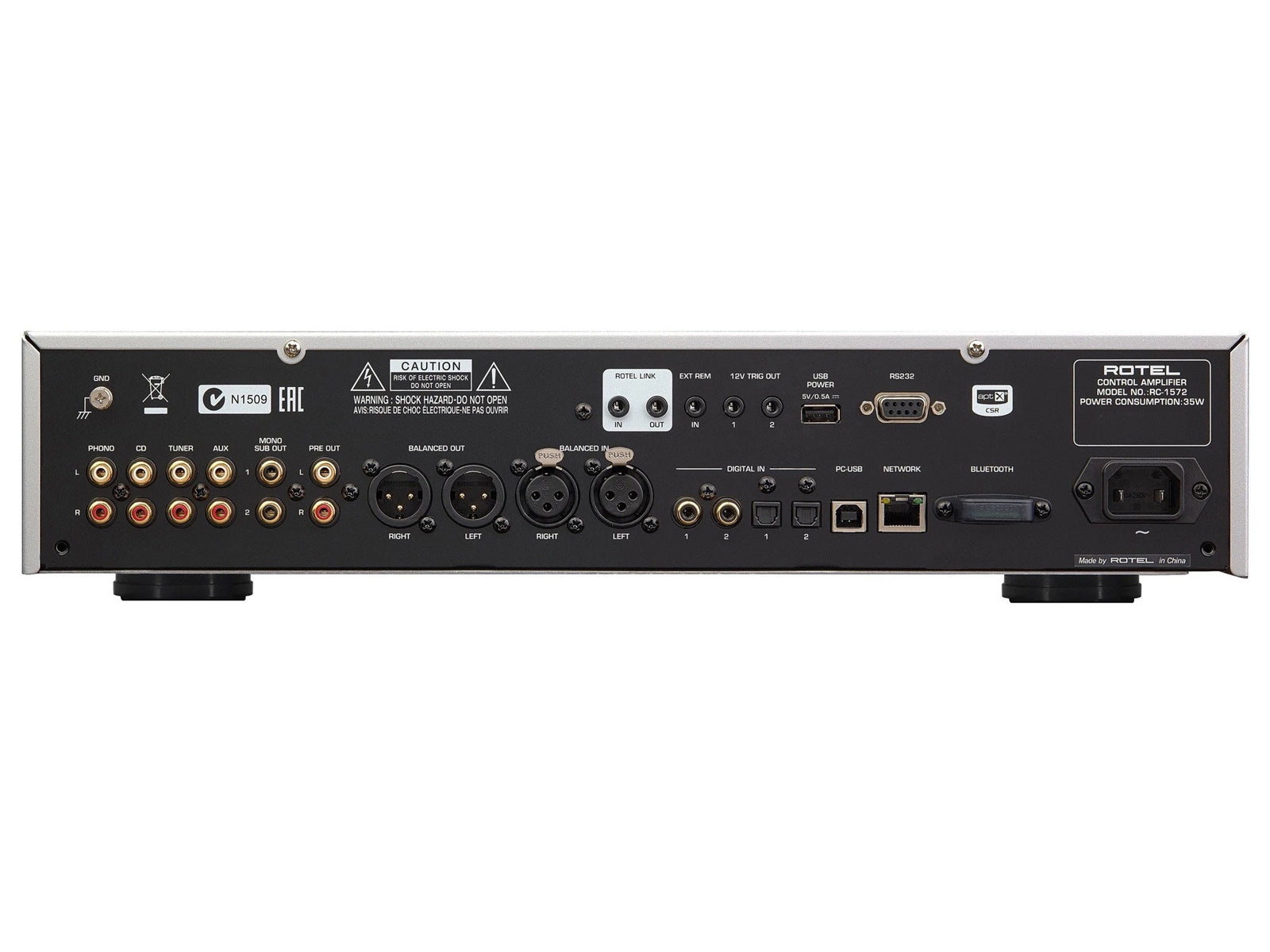 Rotel RC-1572MKII Stereo Preamplifier - High-End Audio Preamp for Home Theater & Music Systems | Perfect for Audiophiles & Hi-Fi Enthusiasts