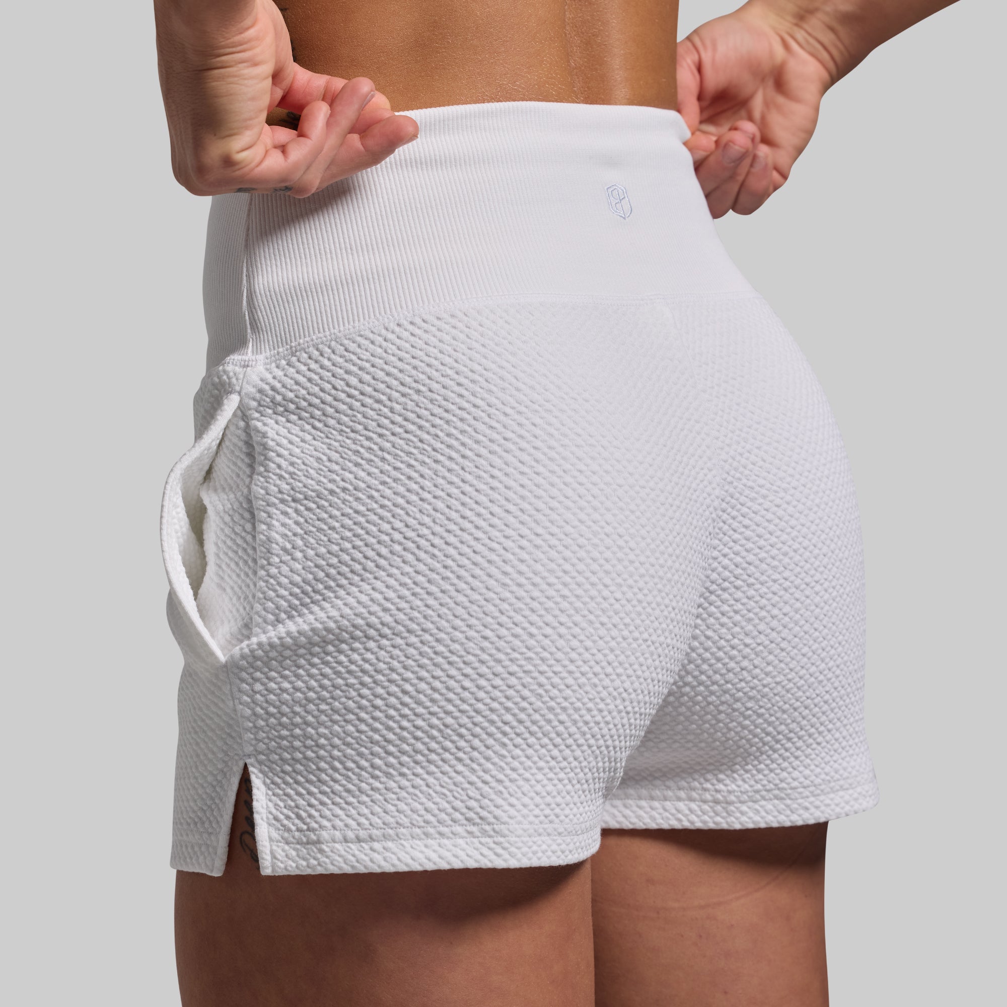Women's Revive Cloud Short Set - Soft Breathable Lounge Shorts & Tee - Perfect for Yoga, Running, and Summer Outfits (White)