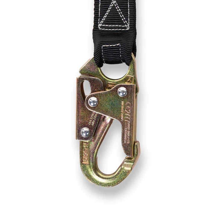 Forcefield Shock Absorbing Lanyard with 2 Snap Hooks - Heavy Duty Safety Lanyard for Construction, Roofing & Fall Protection - EAL0202