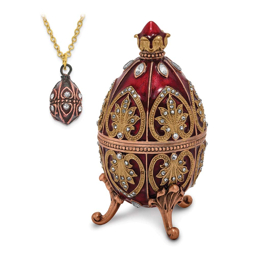 Bejeweled FANTASY RED Musical Jewelry Box - Plays 'My Heart Will Go On' - Perfect for Valentine's Gifts, Birthday Presents & Home Decor