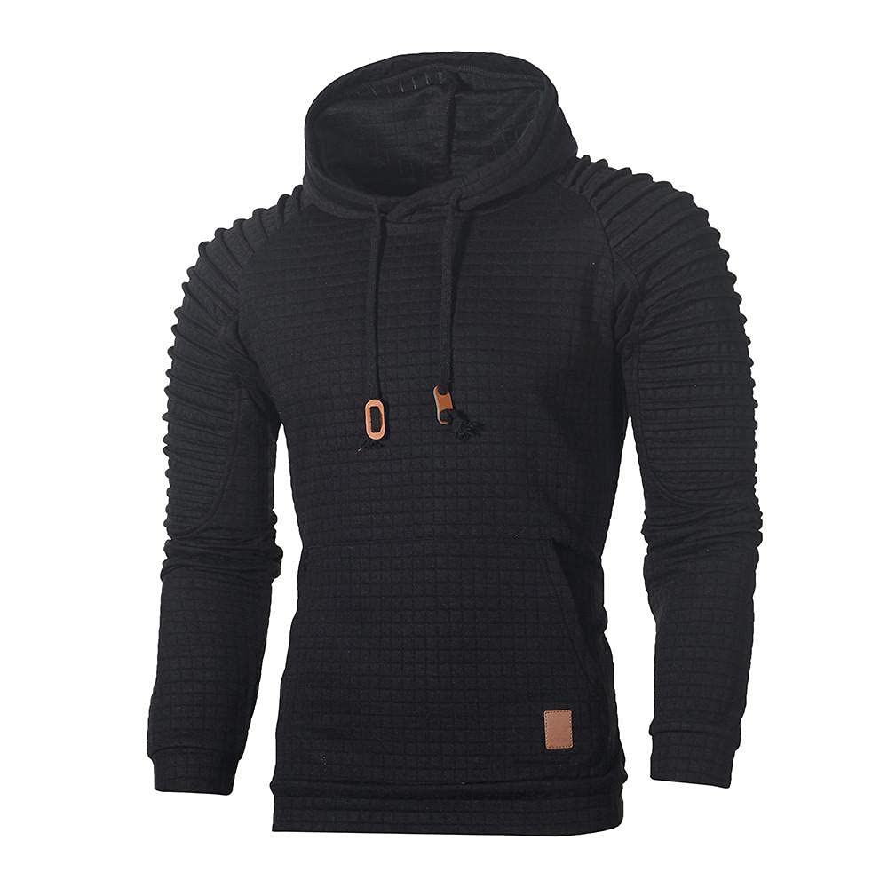 Men's Big & Tall Hooded Sweatshirt - Gym Athletic Pullover Hoodie with Solid & Plaid Options | Casual Wear, Workout & Outdoor Activities