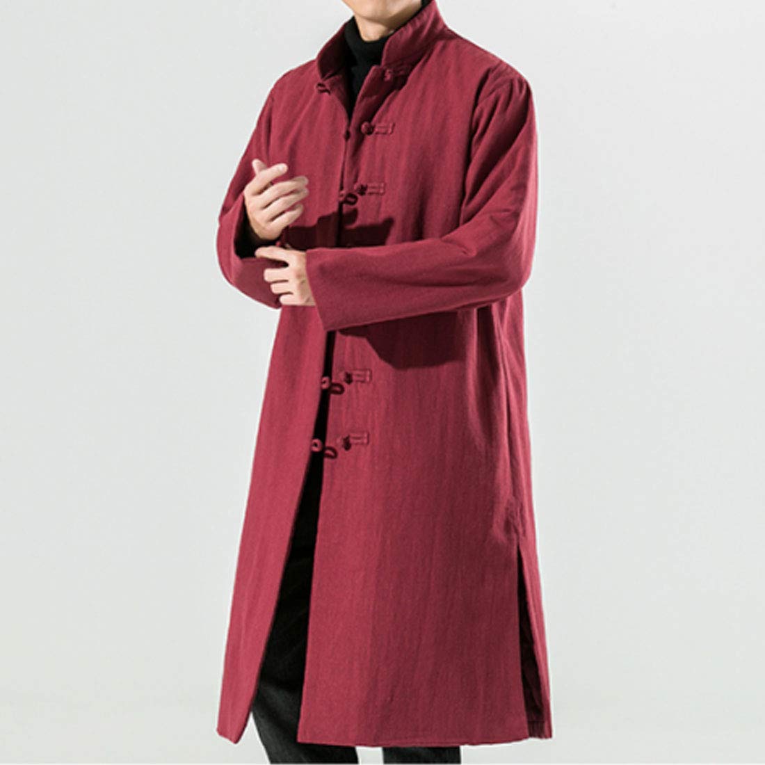 Traditional Chinese Men's Padded Jacket with Frog Buttons - Winter Warm Coat for Cold Weather | HZCX FASHION | Ideal for Cultural Events, Winter Outfits & Asian Fashion Style