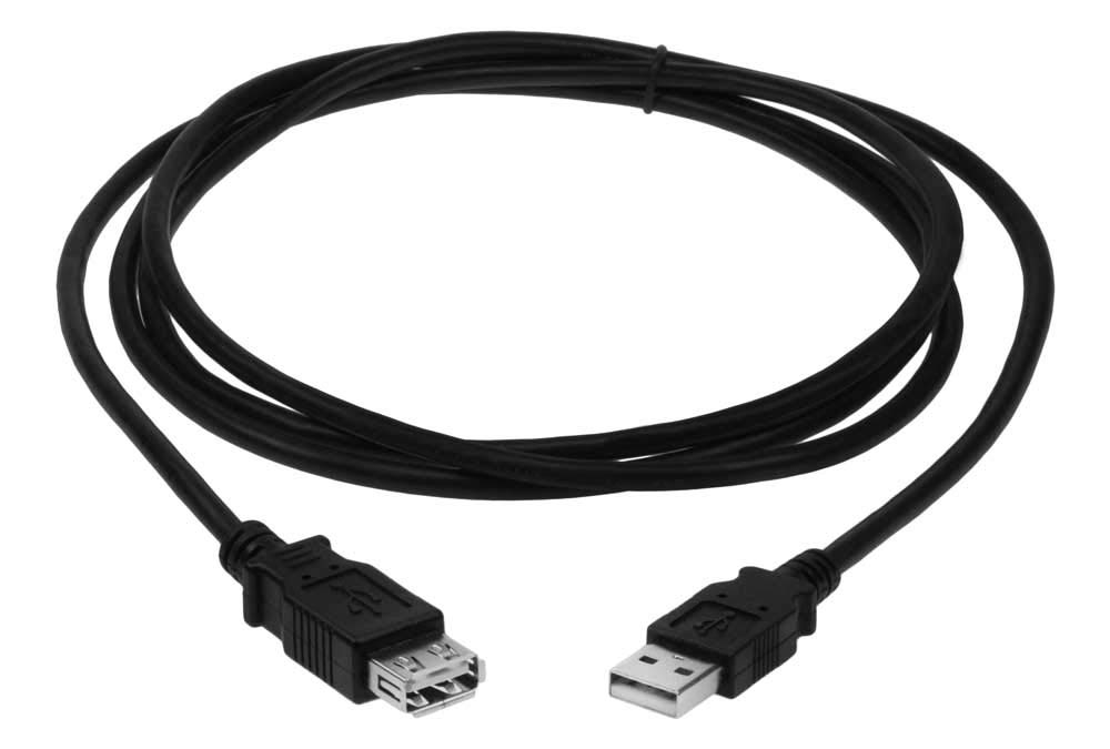 10ft USB 2.0 A Male to A Female Extension Cable - High Speed Data Transfer, Durable Black Nylon Braided - Perfect for PC, Laptop, Printer, Gaming Setup & Home Office