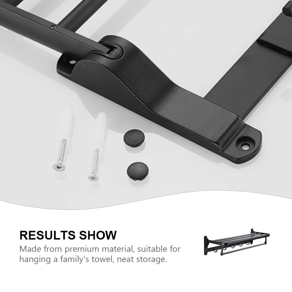 Foldable Towel Rack - Space Saving Bathroom Towel Holder with Hanging Rod, Durable Folding Towel Bar for Bathroom & Kitchen Storage | Perfect for Small Spaces, Apartments, RVs & Laundry Rooms