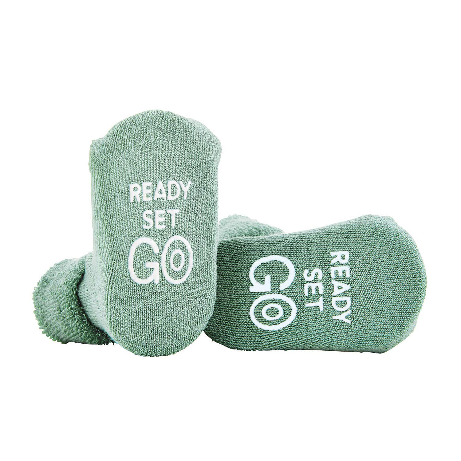 Stephan Baby Non-Skid Socks with Cute Sayings for 3-12 Months - Playtime & First Steps