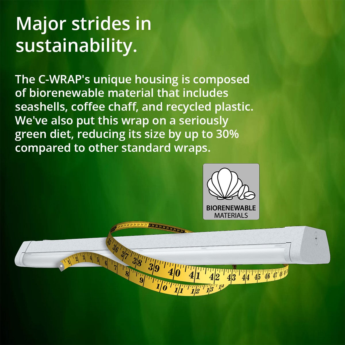 2ft LED Wrap Light 3000 Lumens - 3500K/4000K/5000K Color Temperature - Surface or Suspended Mount - 120-277V - Perfect for Offices, Warehouses, and Retail Stores