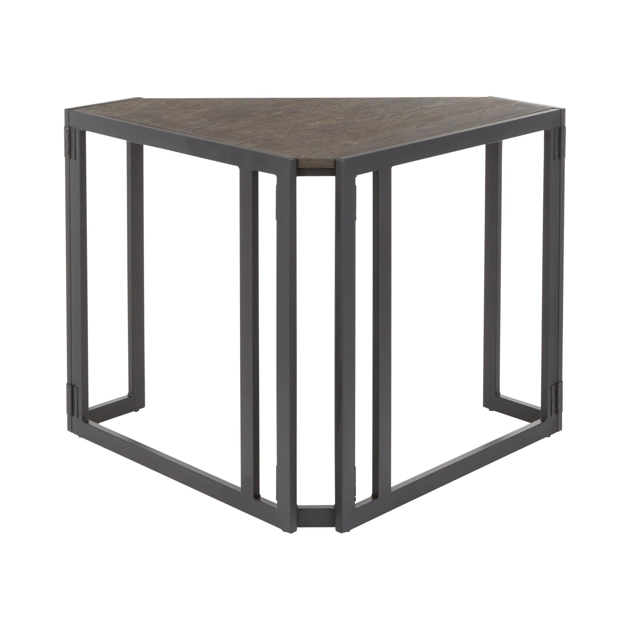 LumiSource Roman Corner Desk - Black Home Office Computer Desk for Small Spaces, Bedroom, Gaming & Farmhouse Style | Compact Writing & Workstation Solution