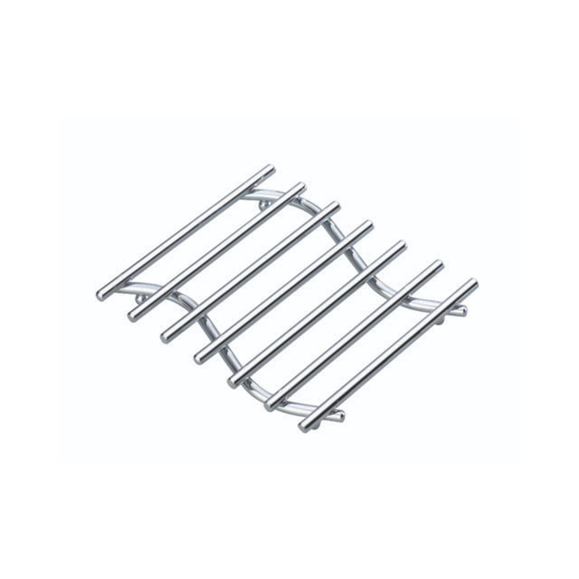 Premium Chrome Plated Heavy Duty Trivet - Small Heat Resistant Kitchen Stand for Hot Pots & Pans - Perfect for Dining Tables, Countertops & Outdoor Cooking