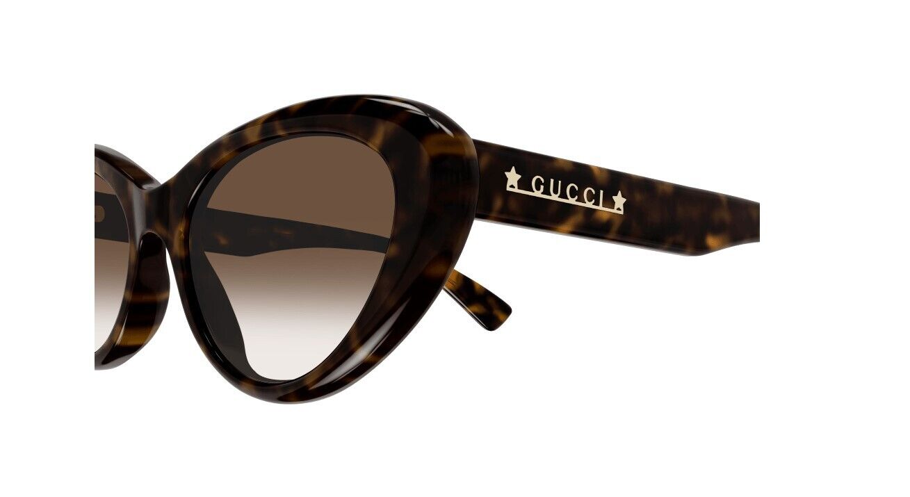 Gucci GG1170S 002 Havana/Gradient Brown Cat Eye Women's Sunglasses - Stylish UV Protection Shades for Fashion, Beach & Outdoor Activities