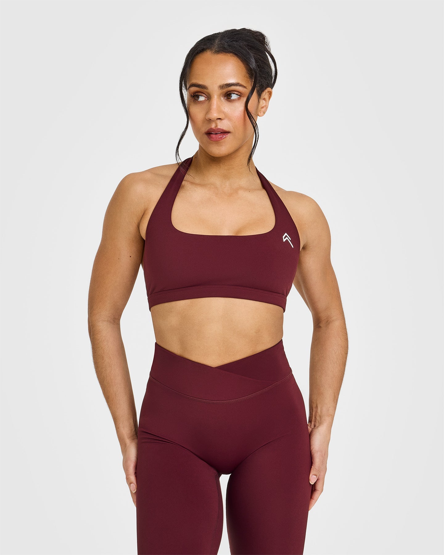 EasyLift™ Supportive Halter Bralette for Women - Comfortable Wireless Bra in Rosewood | Perfect for Yoga, Workouts & Everyday Wear