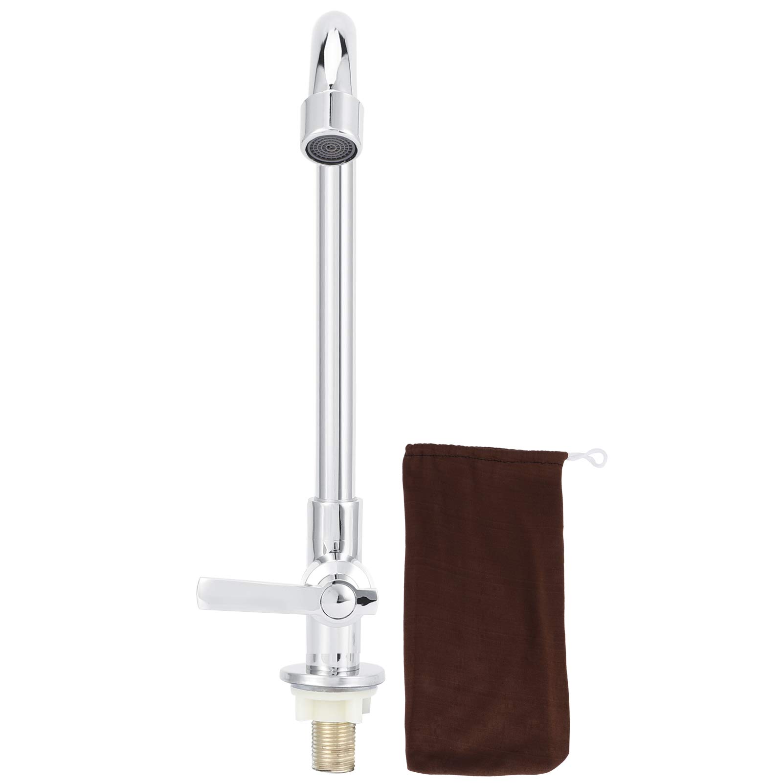 360° Rotating Stainless Steel G1/2 Sink Faucet - High Arch Nozzle Design for Kitchen & Bathroom | Cold Water Tap with Durable Finish | Perfect for Washing Dishes, Handwashing & Home Renovation