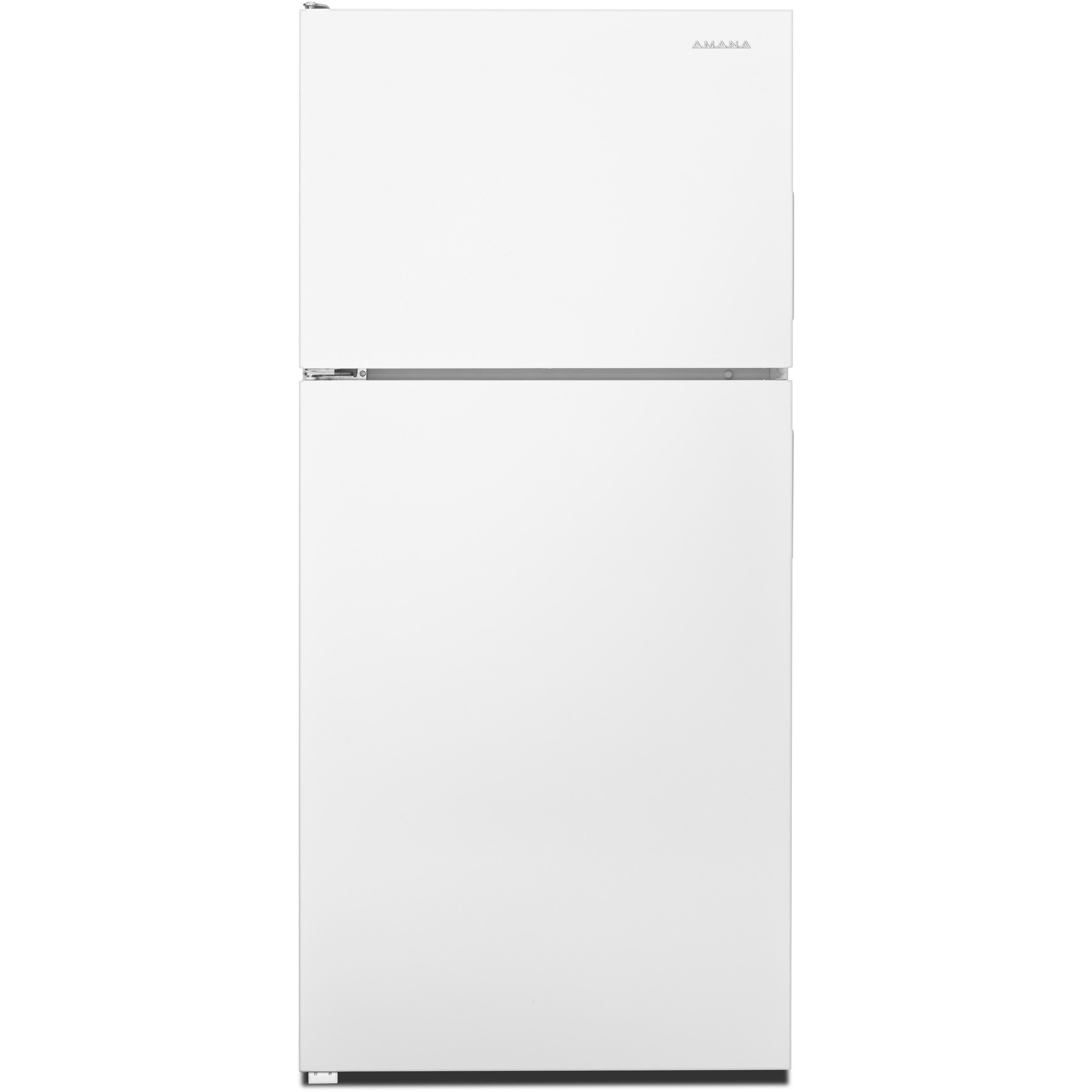 Amana 30-Inch 18 cu.ft. Top Freezer Refrigerator with Adjustable Shelves - Perfect for Kitchens, Apartments & Small Spaces (Model ART318FFDW)