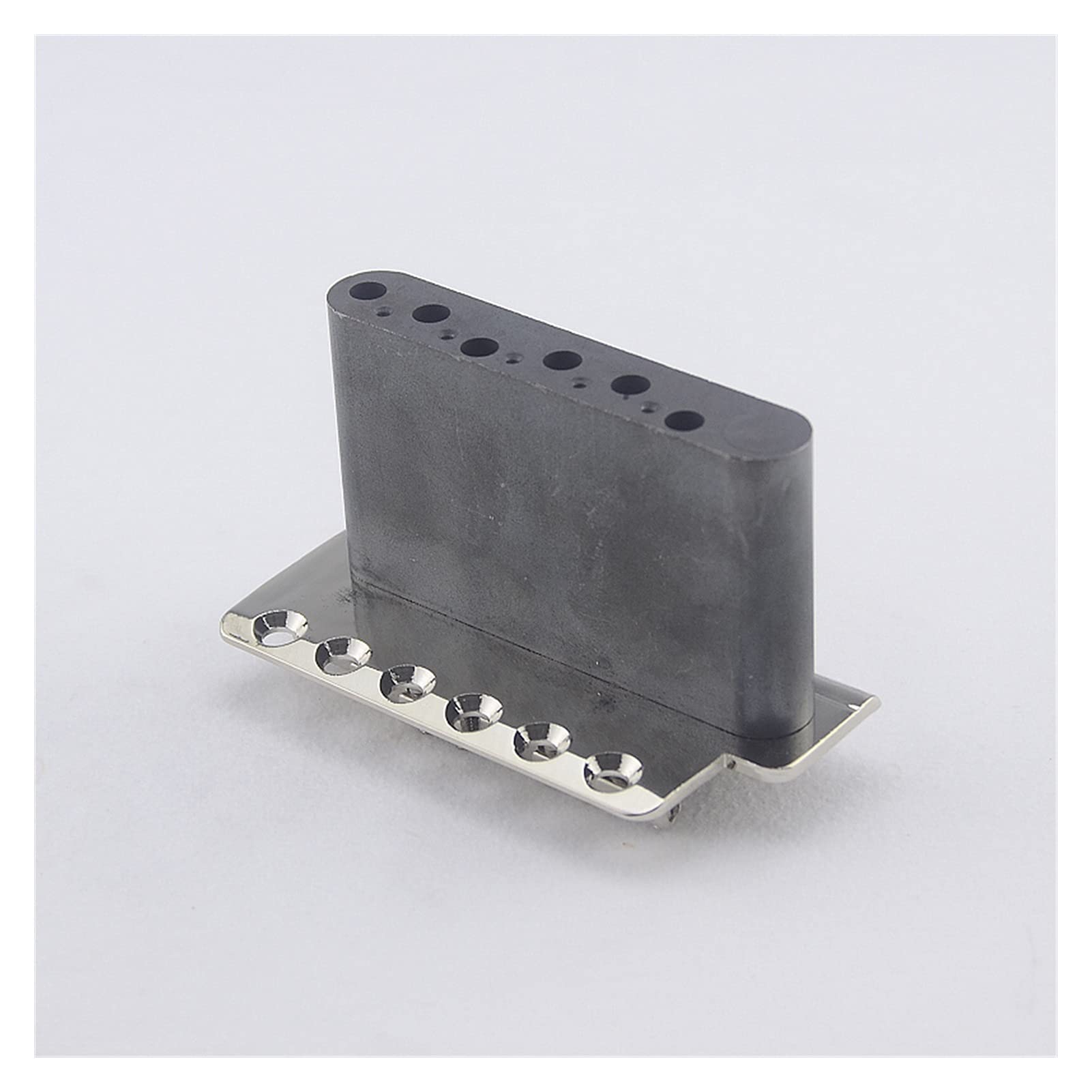 Vintage Electric Guitar Bridge Saddle - Steel Tremolo System Tailpiece for Electric Guitars (Silver) | Perfect for Guitar Upgrades & DIY Repairs