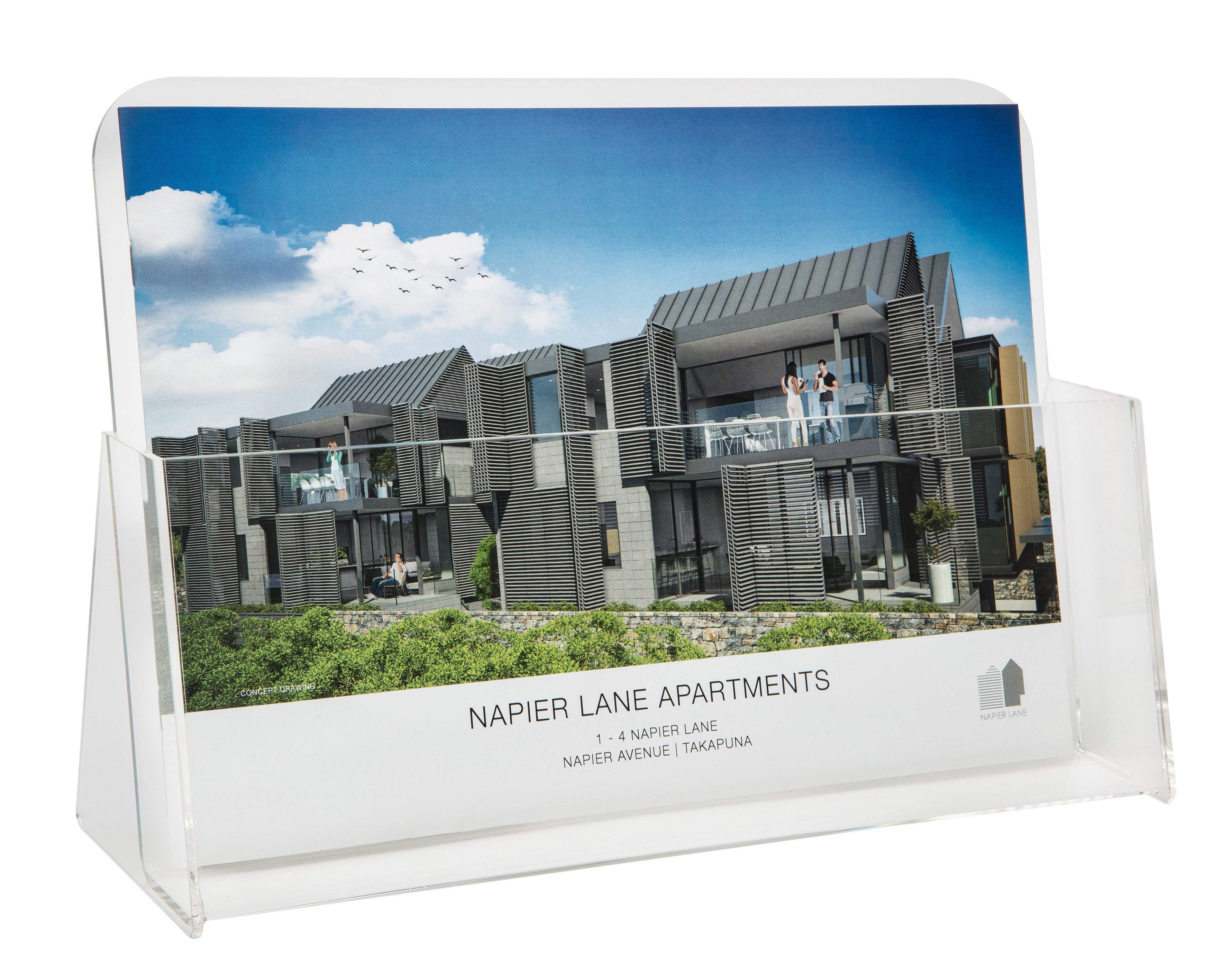 A4 Single Pocket Landscape Brochure Holder - Perfect for Office, Reception, and Retail Displays