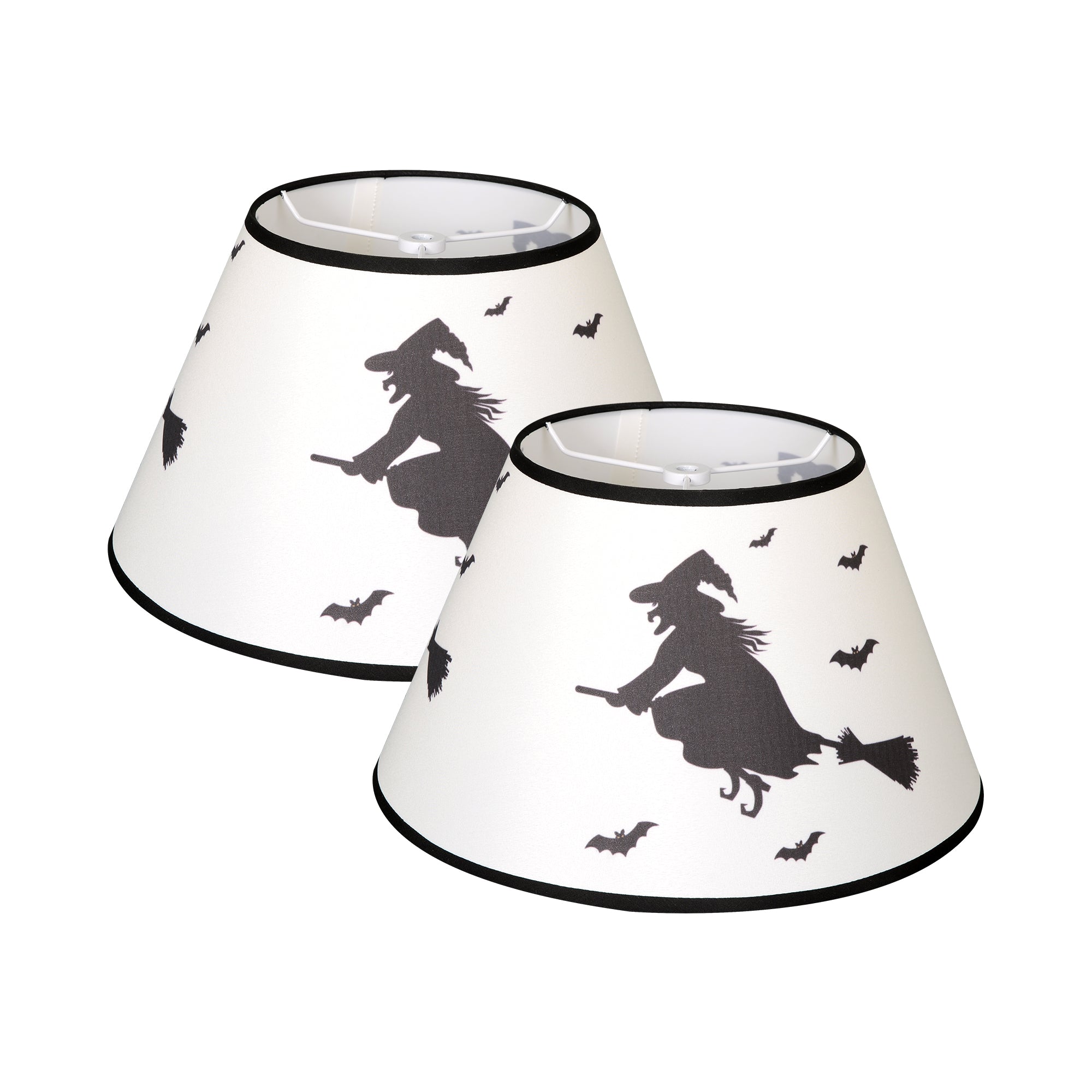 Halloween Limited Edition Round Empire Lamp Shade Set of 2 - 7x13x7.8 Inches for Spooky Home Decor | Perfect for Living Room, Bedroom & Halloween Party Decorations