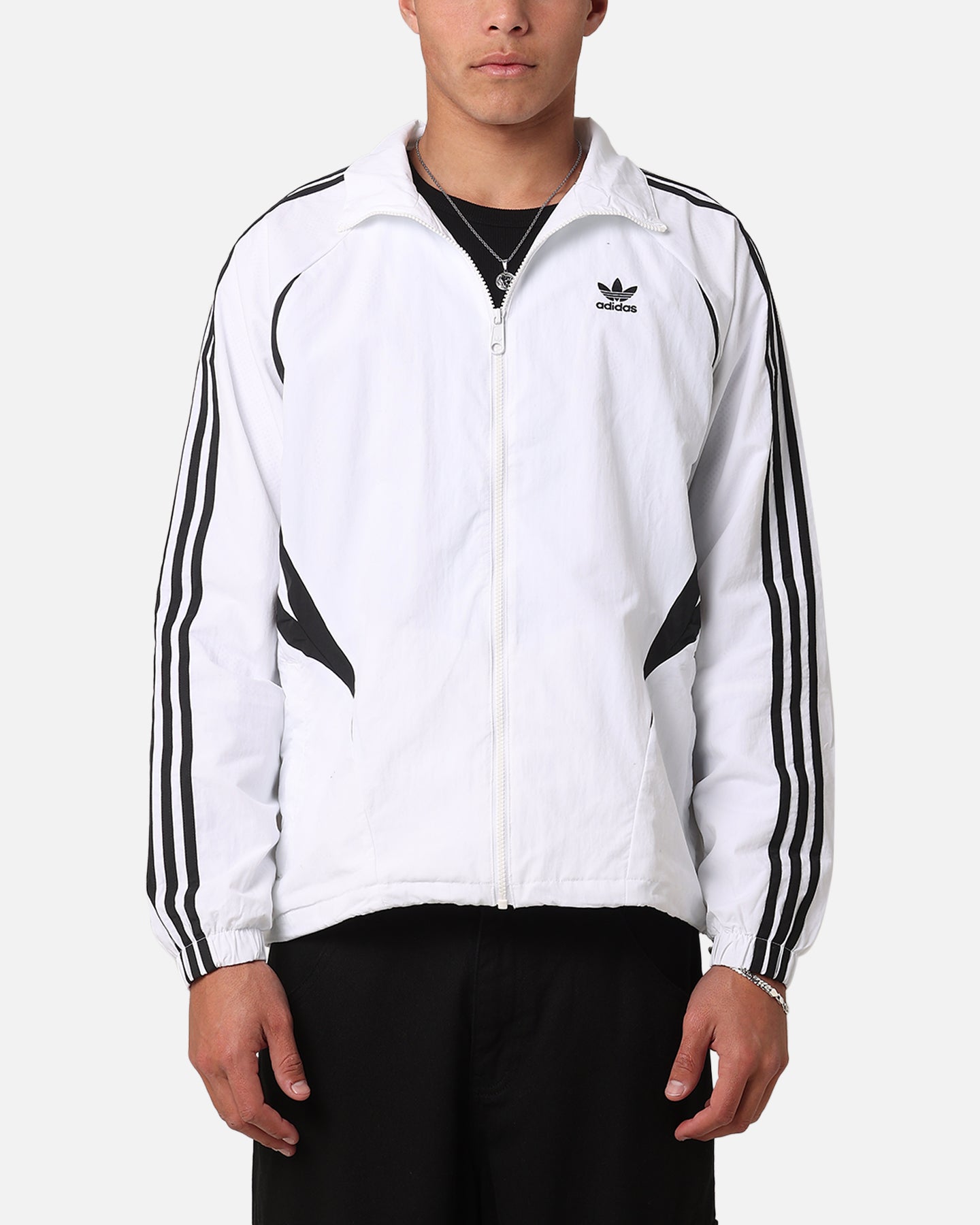 Adidas Archive Track Jacket White & Black - Vintage-Inspired Athletic Jacket for Running, Gym & Streetwear Fashion