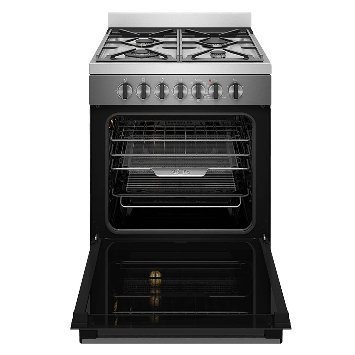 Westinghouse 60cm Dual Fuel Freestanding Oven with Fan Forced Cooking - WFE616DSC | Perfect for Baking, Roasting & Family Meals