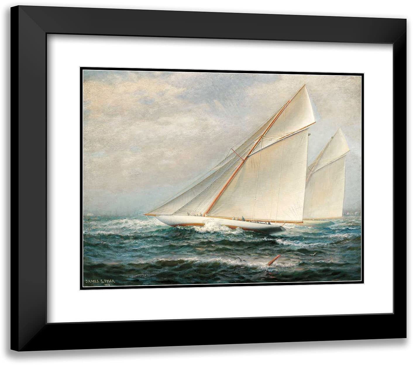America's Cup Racing Framed Art Print - Premium Canvas or Metal Wall Decor by James Gale Tyler | Custom Framing Options | Perfect for Office, Living Room & Nautical Theme Decor