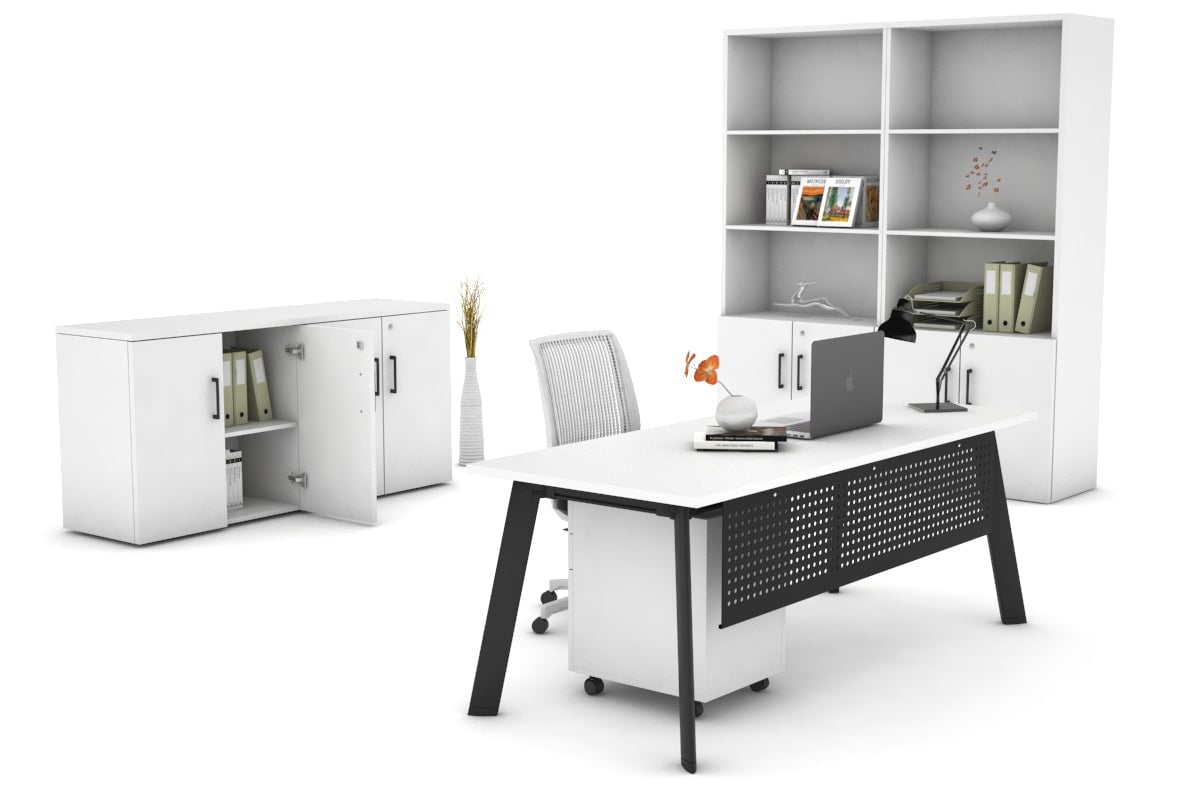 Switch Executive Desk 1800L x 800W with Cable Management - Modern Office Desk for Home & Business Workspaces