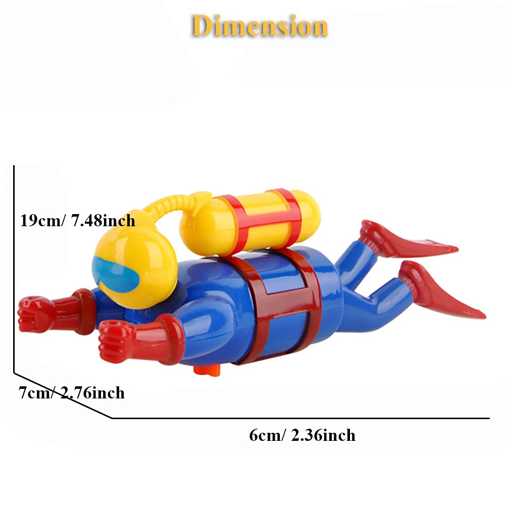 Wind-Up Scuba Diver Bath Toy - Fun Swimming Pool & Bathtub Water Toy for Kids | Perfect for Bath Time, Pool Parties & Underwater Play