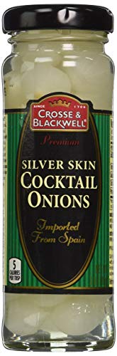 Premium Crosse & Blackwell Cocktail Onions 3.0 OZ (Pack of 3) - Gourmet Garnish for Martinis, Gibsons & Bloody Marys - Perfect for Home Bars & Cocktail Parties