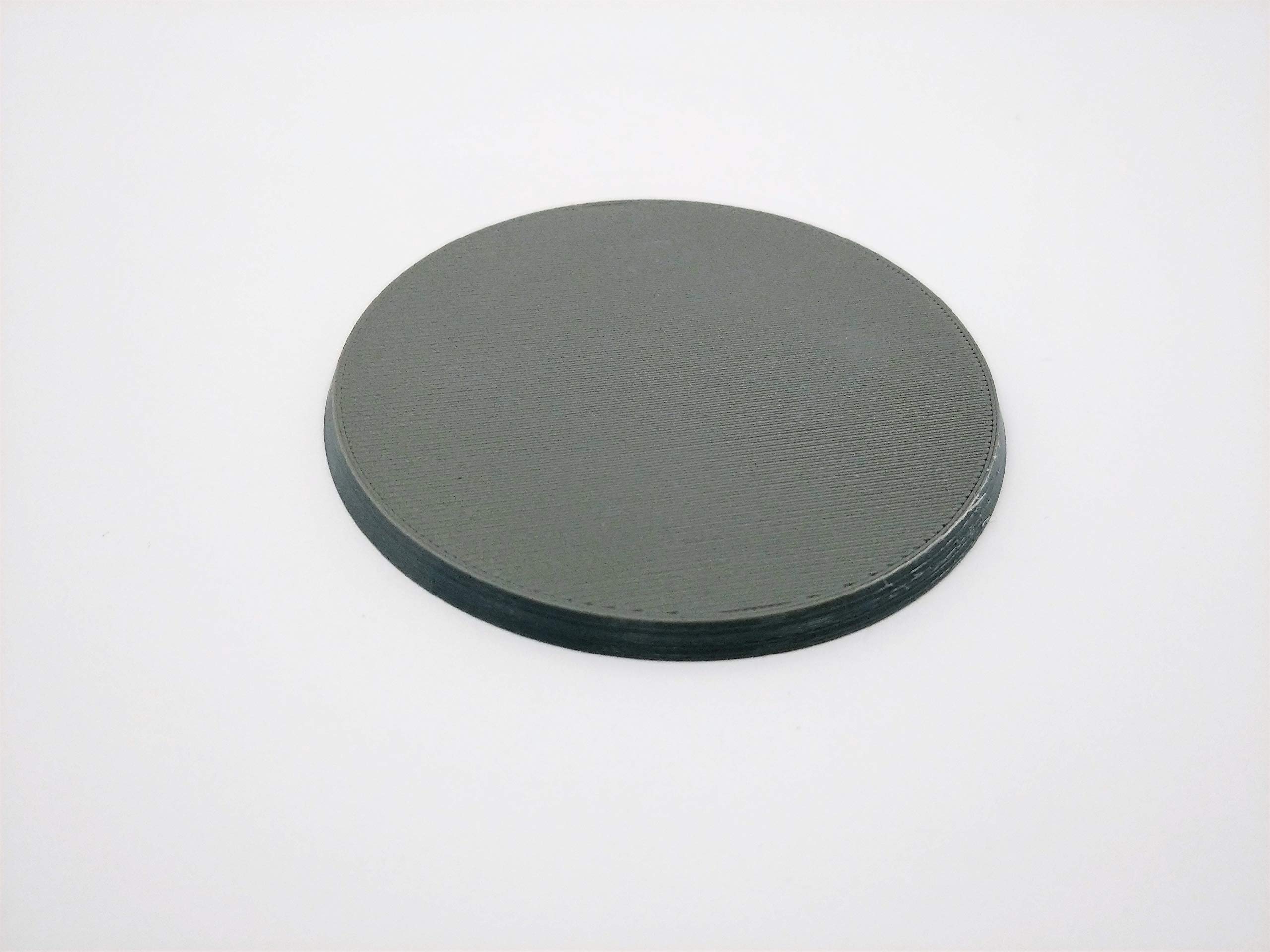 75mm Miniature Plastic Gray Bases - 4 Pack (3 Inch) - Large Circular RPG & Tabletop Wargame Bases for D&D, Warhammer & Mini Figurines - Perfect for Battle Maps, Terrain Building & Game Displays