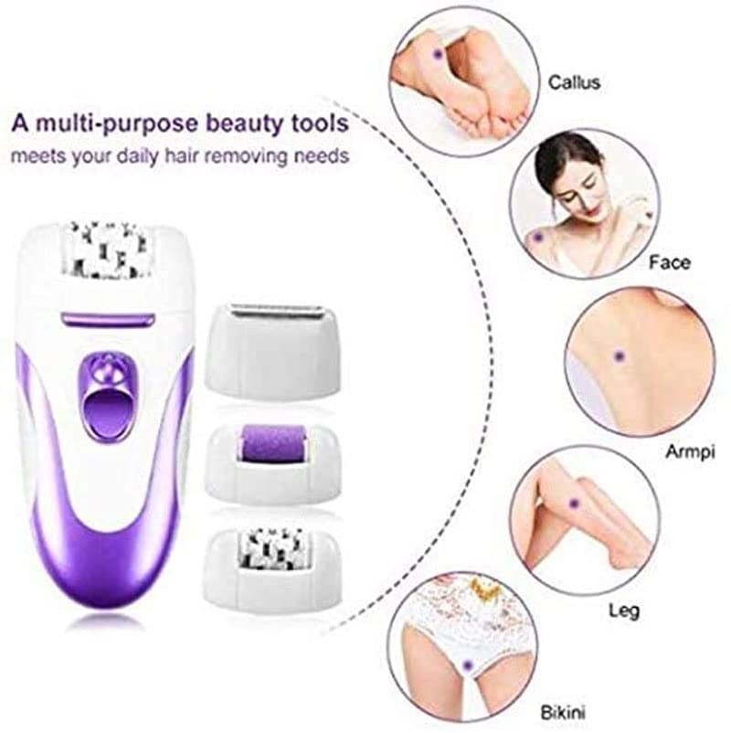 Best Women's Electric Razor - Rechargeable Wet & Dry Bikini Trimmer for Legs, Underarms & Body Hair Removal | Cordless, Painless Shaver (Purple) | Perfect for Travel, Gym & Quick Touch-Ups
