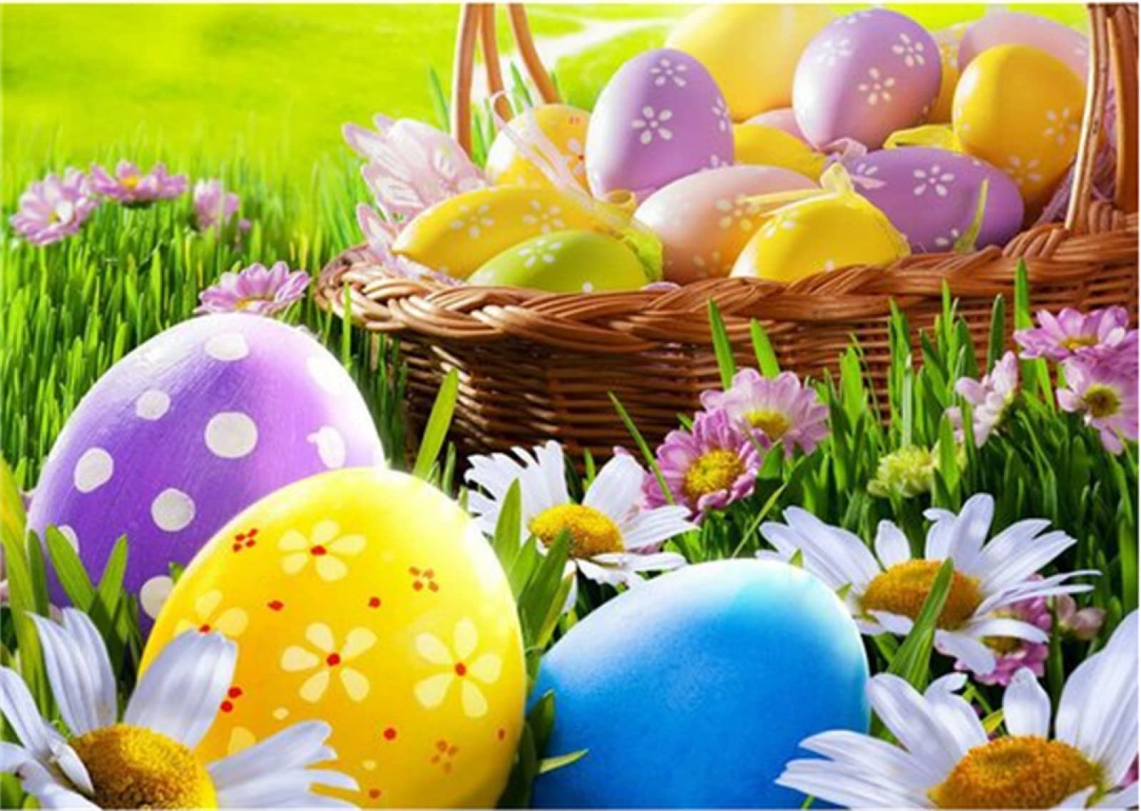 5D Diamond Painting Kit for Adults & Kids - Easter Egg Flower Full Drill DIY Art (80x140cm/32x56in) - Diamond Painting by Numbers with Rhinestones - Perfect for Home Wall Decor, Gifts & Stress Relief Activities