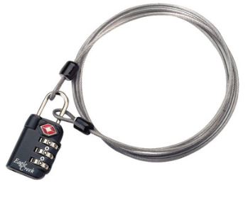 3-Dial TSA Approved Luggage Lock with Steel Cable - Secure Travel Suitcases, Backpacks & Bags for Airports, Gyms & Storage