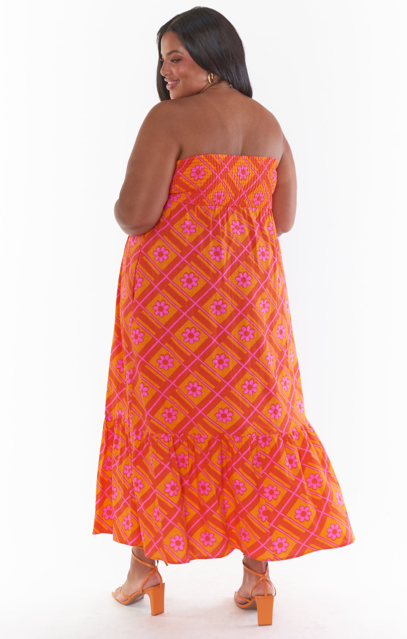 Stylish Midge Midi Dress with Malibu Daisy Print - Perfect for Beach Vacations & Summer Parties