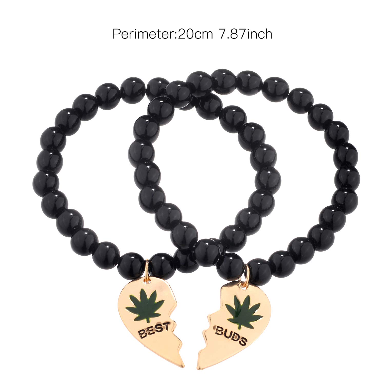 Best Buds Weed 420 Matching Bracelets - BFF Jewelry for Cannabis Lovers