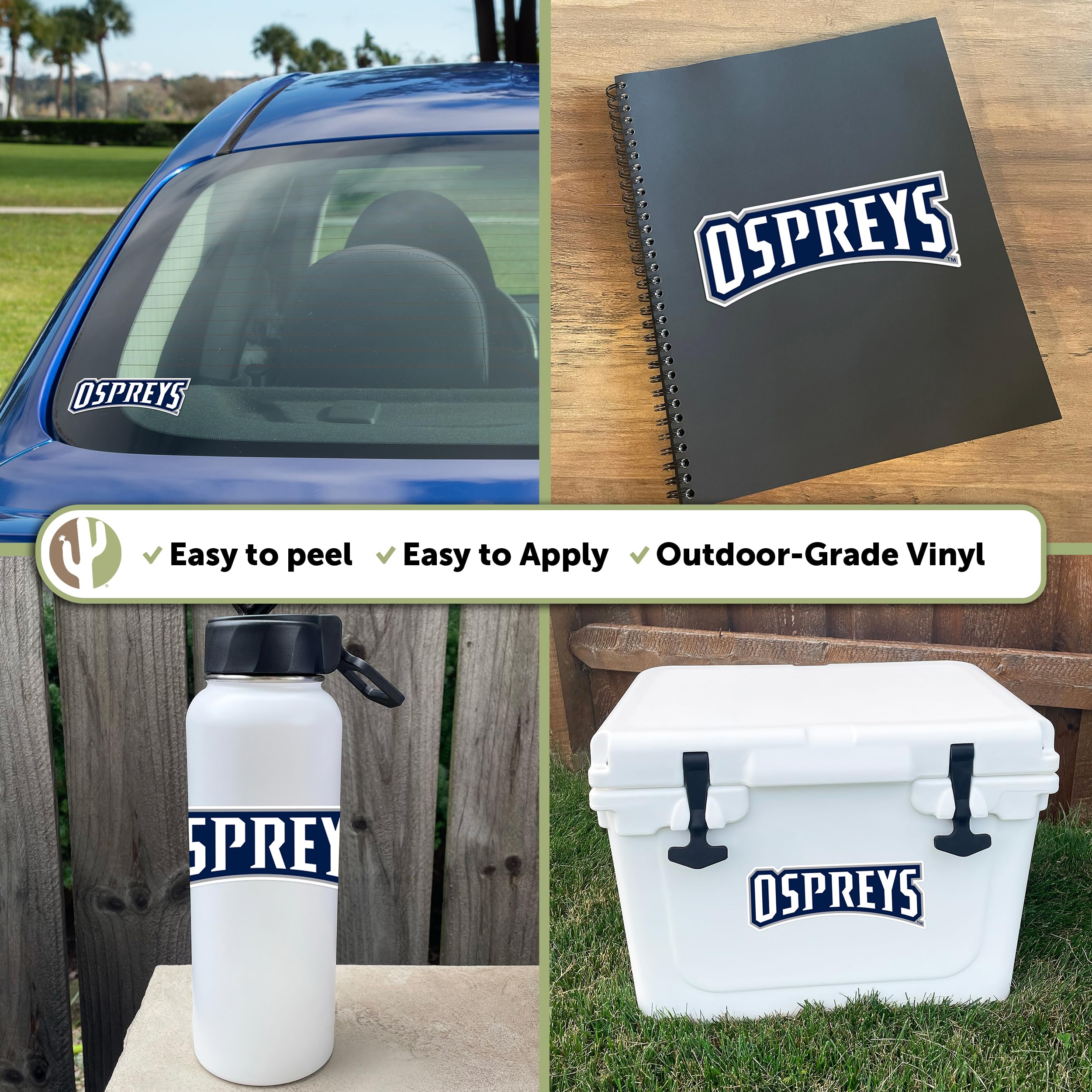 UNF Ospreys Vinyl Decal Sticker - Desert Cactus Design for Laptop, Water Bottle, Car & Scrapbook - University of North Florida College Spirit Decoration - Perfect for Students, Alumni & Fans