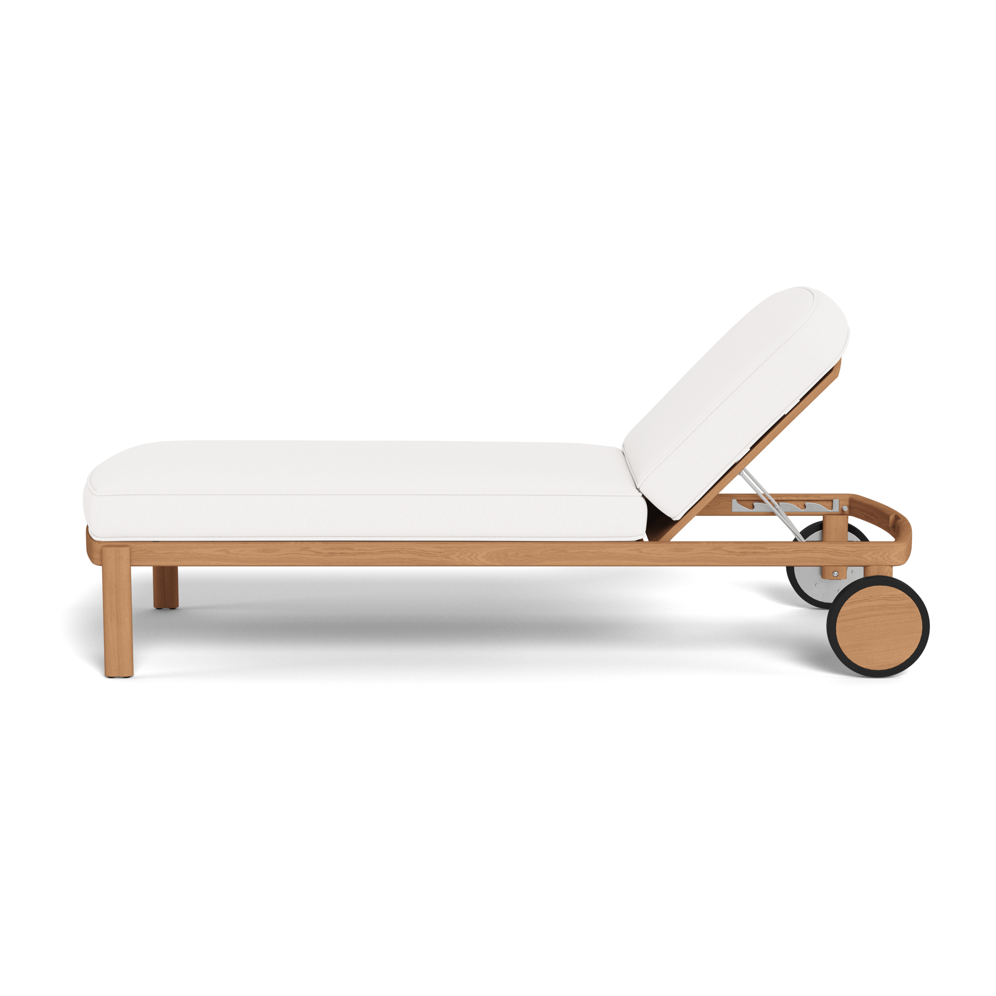 Premium Teak Wood Sun Lounge Chair - Waterproof & Weather-Resistant Outdoor Patio Furniture for Poolside, Beach, Garden Relaxation
