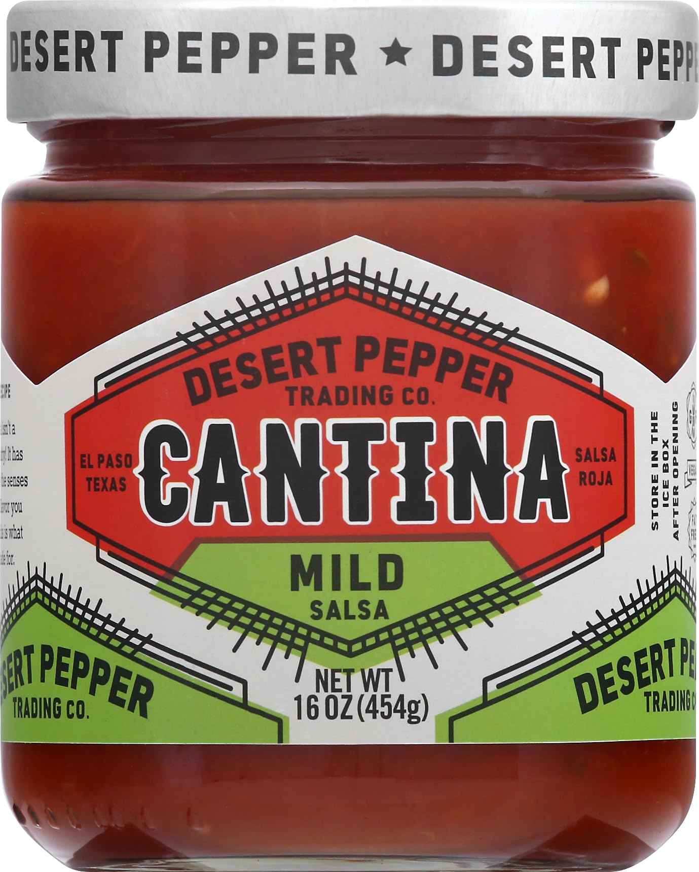 Desert Pepper Trading Company Mild Red Cantina Salsa - 16 oz Jar | Authentic Mexican Restaurant Style Salsa for Chips, Tacos, Nachos & Family Gatherings