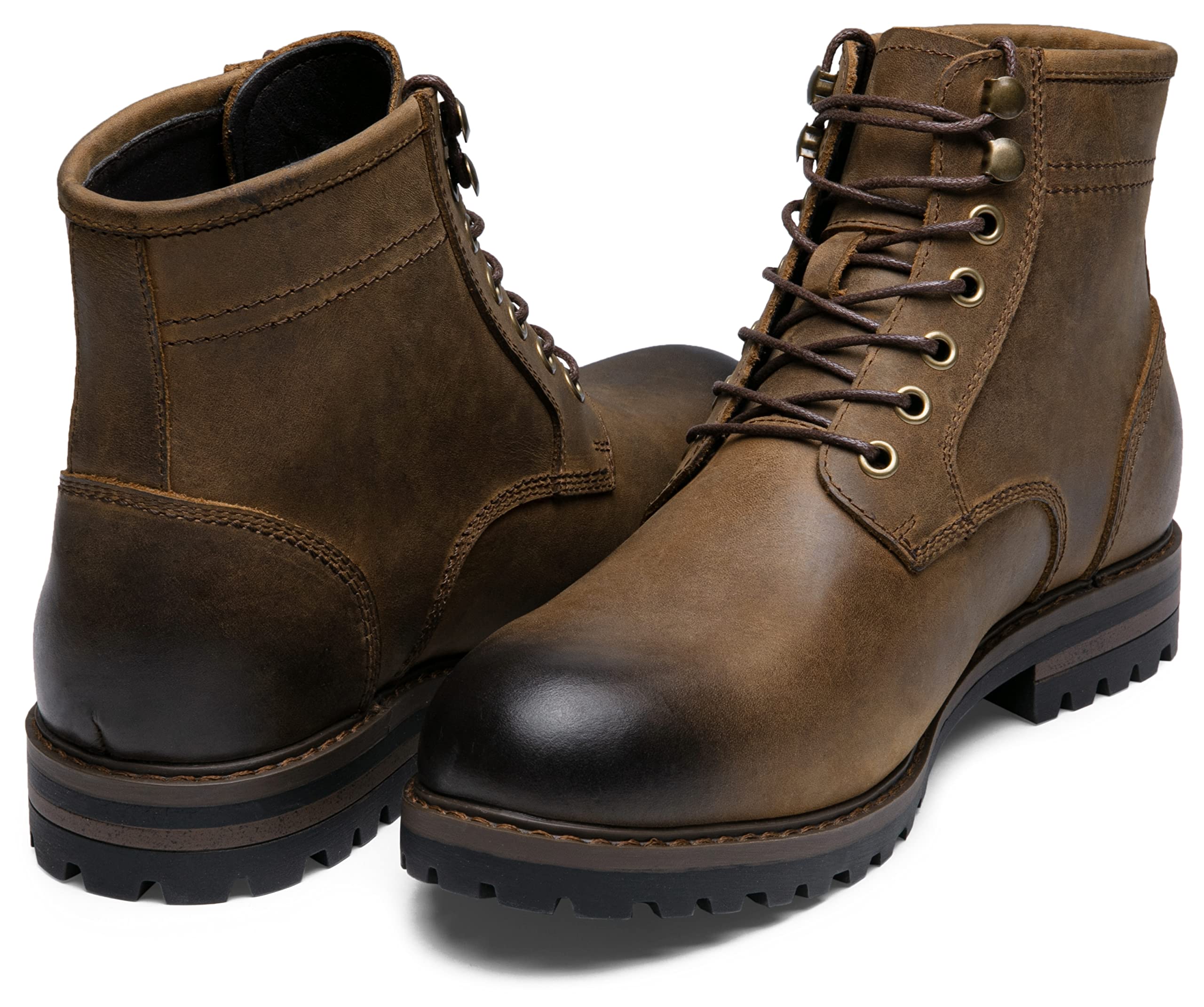 Premium Jousen Men's Chukka Boots - Genuine Leather Ankle Boots for Casual & Business Wear - Black Leather Shoes for Men (Ideal for Office, Travel & Everyday Comfort)